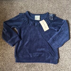 Kids Navy Blue Sweater with Ruffle